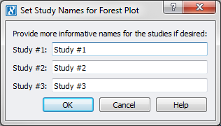Set Study Names for Forest Plot
