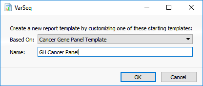 Creating New Report Template