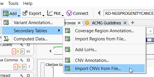 Figure 2: Importing External CNVs with VSCNV.