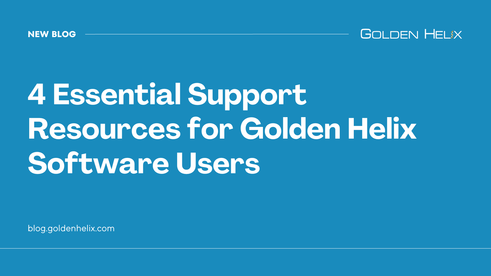 4 Essential Support Resources for Golden Helix Software Users