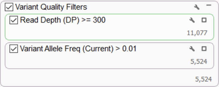 Figure 1. Variant Quality Filters